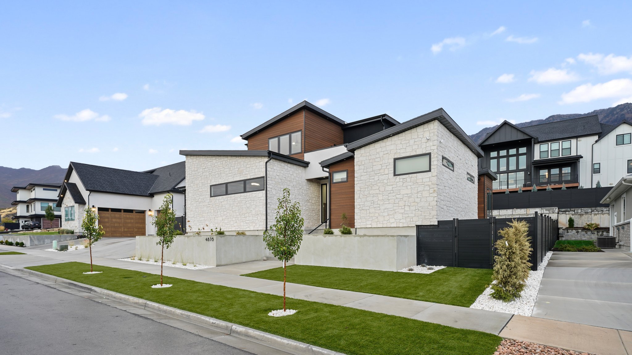 Modern stone and timber custom home, Provo, Utah